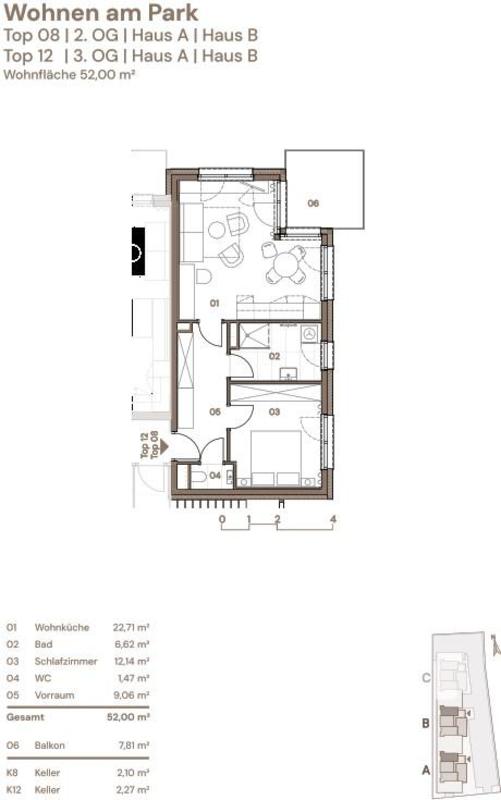 Neubauprojekt ~ 45 Apartments ~ zwischen 47 - 67m - Kurzzeitvermietung mglich  /  / 8490 Bad Radkersburg / Bild 8